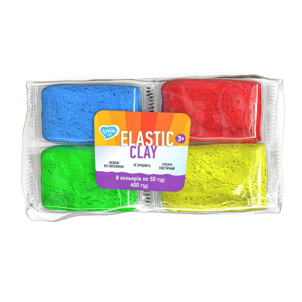 Пластилин легкий Elastic Clay 8 colors Lovin