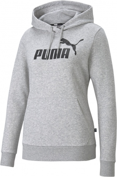 Джемпер Puma ESS LOGO HOODIE FL LIGHT GRAY HEATHER 58678804 р.M серый