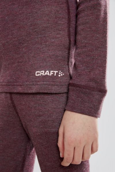 Комплект термобілизни Craft MERINO 180 SET JR 1907878-488200 158/164 бордовий меланж