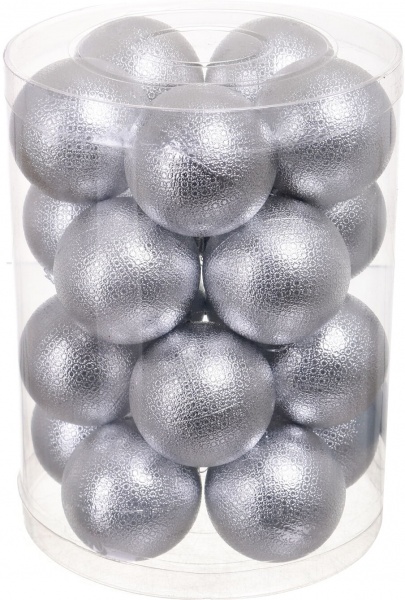 Набор елочных шаров Рельеф в ассортименте (EPI-N4-6020-274S) d 60 мм 20 шт./уп.