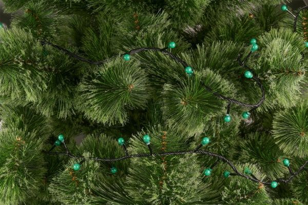 Электрогирлянда линейная внутренняя встроенный светодиод (LED) 48 ламп 2,4м Жемчужные шарики LDBL048G-10-C 