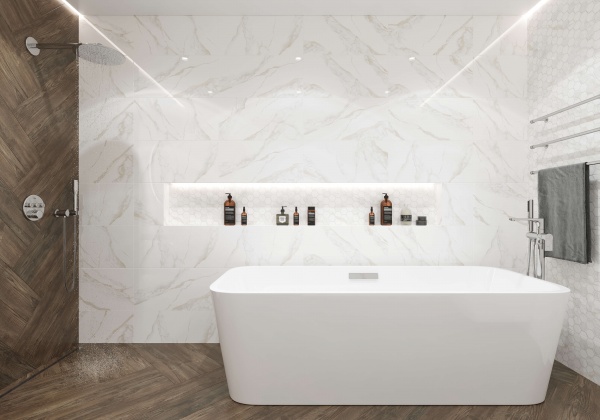 Плитка Golden Tile Sentimento білий SN0051 30х60 