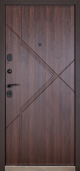 Двері вхідні Abwehr MG3 460 096Л (V) (ТО+ТО) ЧФ горіх темний 2050x960 мм ліві