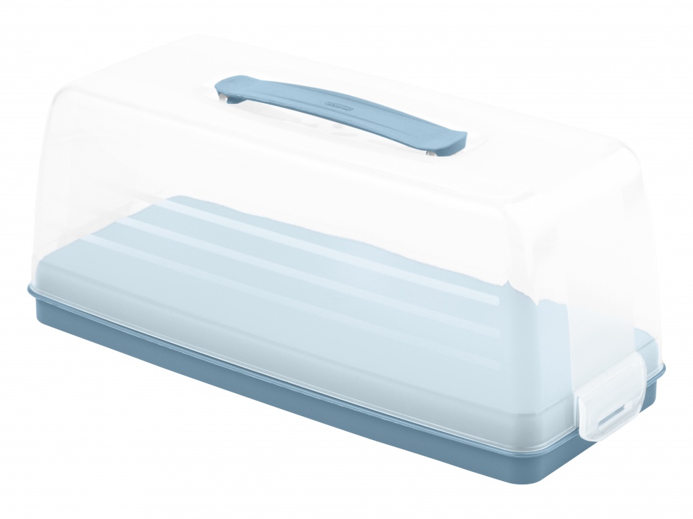 Тортниця Curver 35,5х15х14,2 см прозора/блакитна 758307