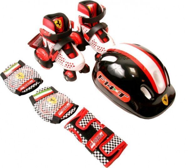 Роликовые коньки Ferrari FK10-1 р. 30-33 белый с красным