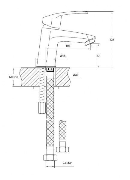 Смеситель для умывальника Mixxen Био MXTA0457