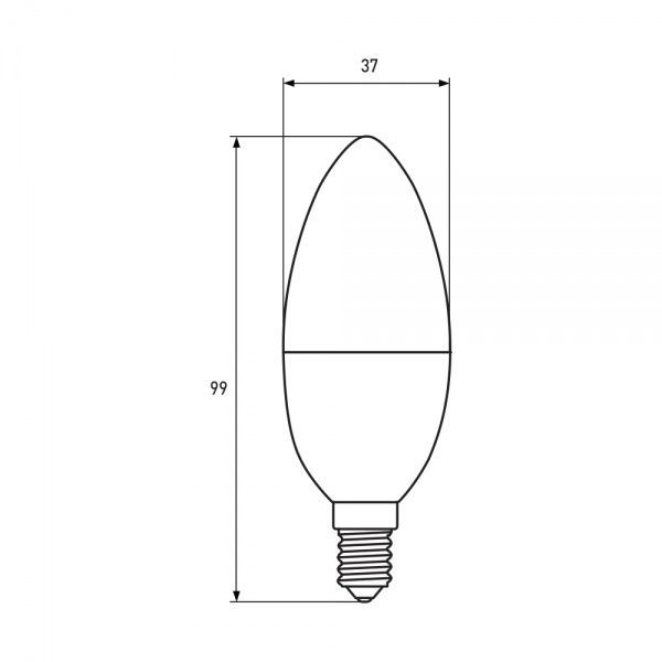Лампа світлодіодна Eurolamp Eco 2 шт./уп. 7 Вт CA37 матова E14 220 В 3000 К MLP-LED-CL-07143(Е) 