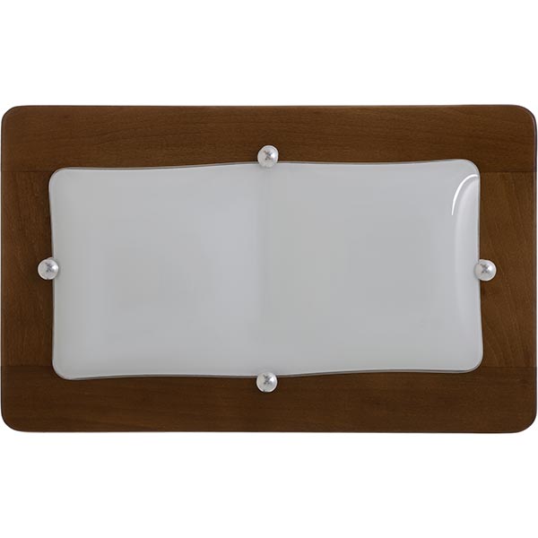 Світильник настінно-стельовий Vesta Light НББ 2x60 Вт E27 32222 Горіх 