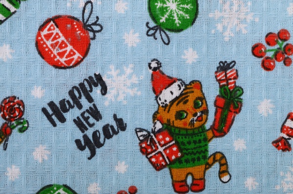 Рушник вафельний Happy New Year 2022 45x60 см в асортименті 