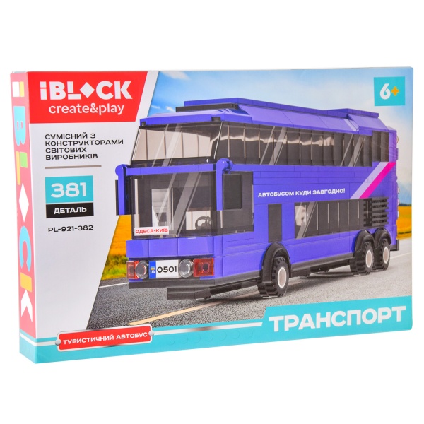 Конструктор Iblock Туристичний автобус PL-921-382