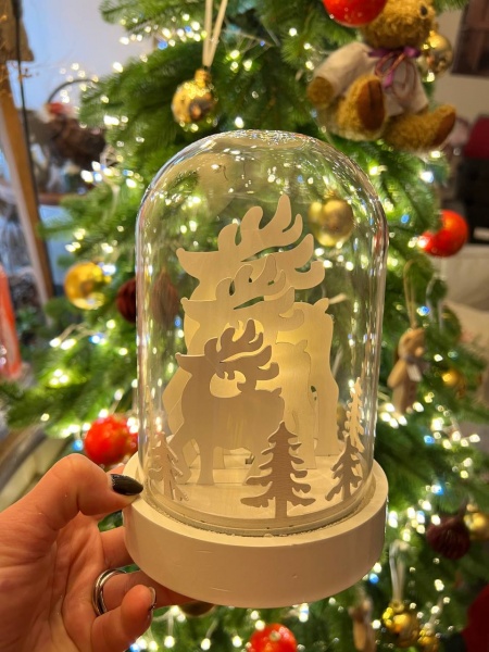 Декорація новорічна Blachere Світильник Олені 3 ламп 18 см 