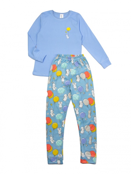 Пижама унисекс Luna Kids Кролик р.164 голубой 