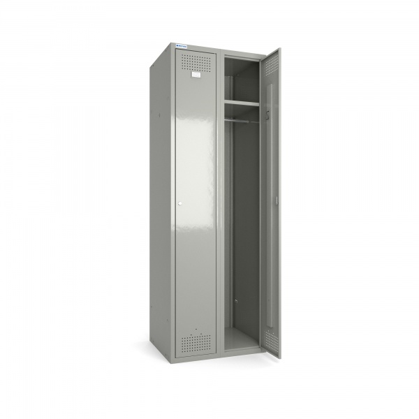 Шкаф Меткас металлический окрашенный для одежды двойной 400/2-2, 1800х800х500мм 