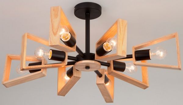 Люстра стельова Strotskis Klark 8x40 Вт E27 чорний 70056/8 