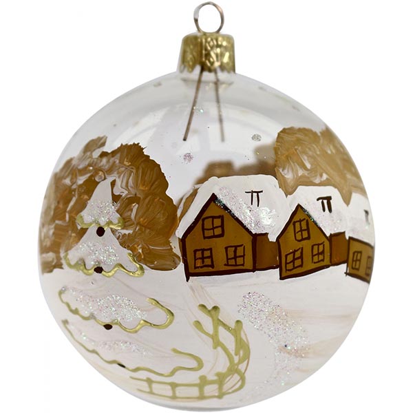 Шарик новогодний 1012-1 прозрачный 80 мм