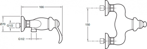 Смеситель для душа Jacob Delafon Fairfax E71095-CP