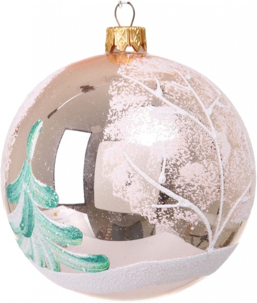 Шар новогодний мульти d 100 мм в ассортименте