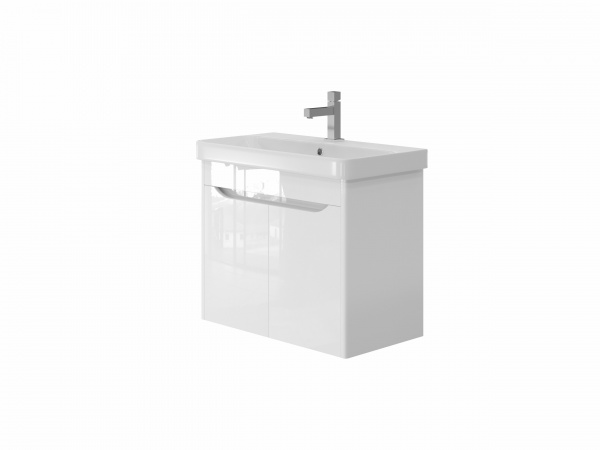 Тумба підвісна ЮВЕНТА Livorno-70 білий з умивальником Luxury-70