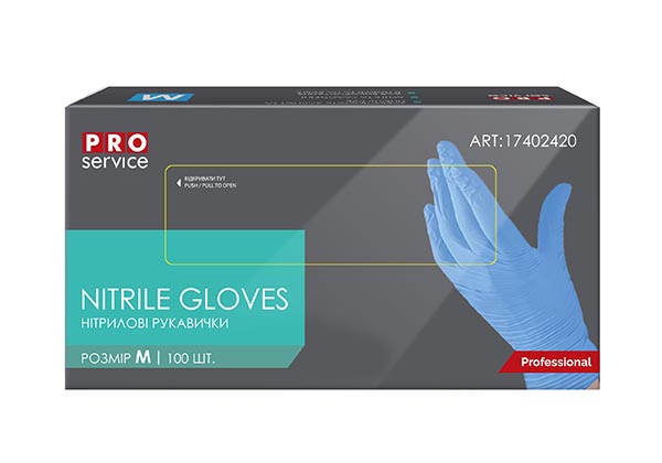 Перчатки нитриловые PROservice стандартные HoReCa р.M 50 пар/уп. белые 