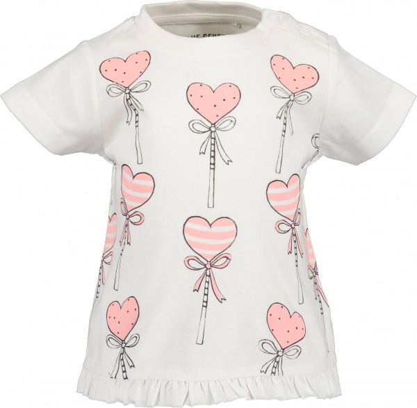 Футболка для дівчаток Blue Seven бавовна 100% Серденько р.80 білий 901121 X * 98 