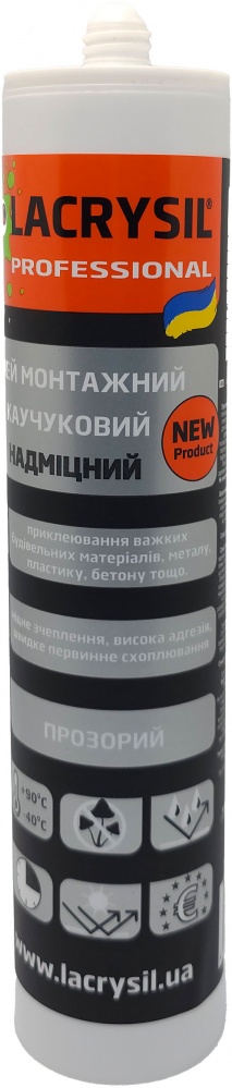 Клей монтажный Lacrysil каучуковый прозрачный 280 мл