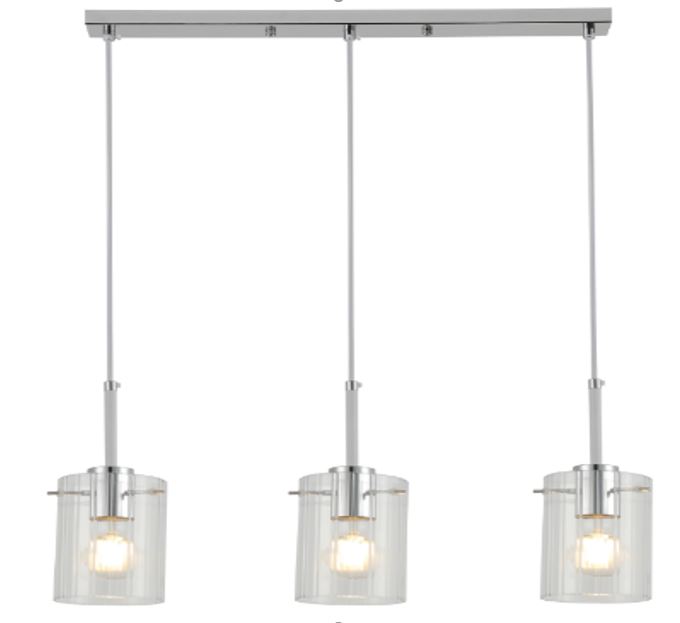 Підвіс Sensio Nim 3x40 Вт E27 хром/прозорий LS-74642/3PS-E2740W