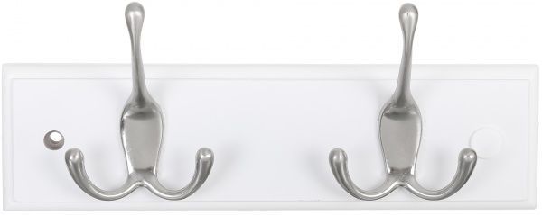 Вешалка для одежды II тип 1+2 никель/белый