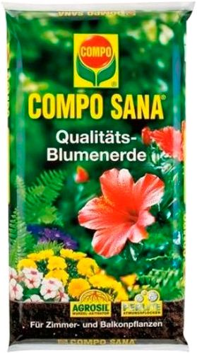 Торфосмесь универсальная Compo Sana 5 л + апликатор для зеленых расстений и пальм 30 мл 5 шт.