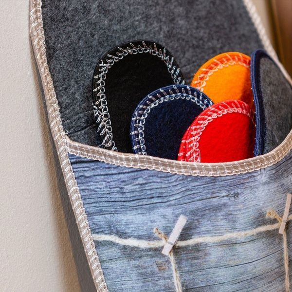 Набор тапочек для гостей Crown Glitter Black 5 пар р. 38/41 разноцветный 