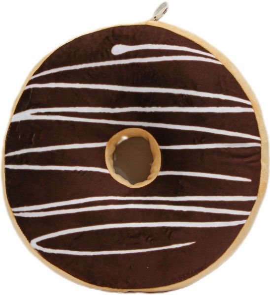 Подушка декоративная Пончик 36x36 см шоколадный Анна 