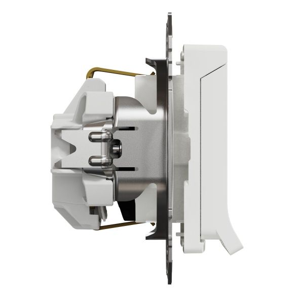 Розетка силовая с заземлением Schneider Electric Sedna Design со шторками с крышкой белый SDD111024