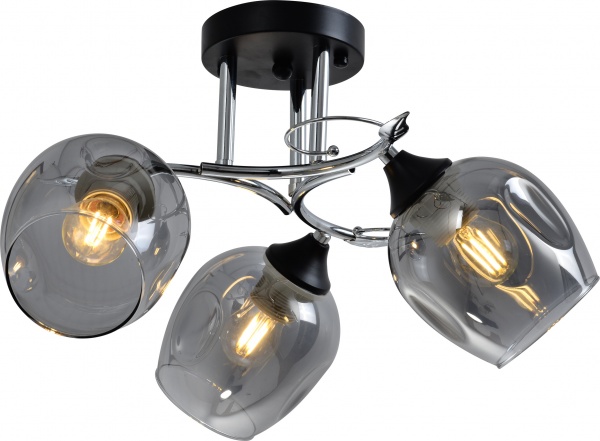 Светильник настенный Accento lighting Toulon 2x60 Вт E27 хром/черный ALPL-PL202011-3 