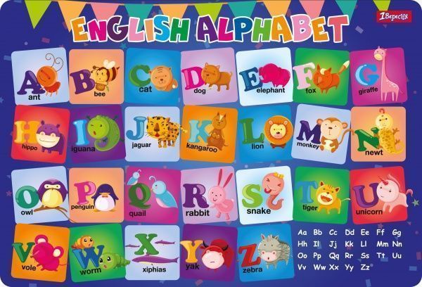 Подкладка для письма Алфавит 43x31 см 491867 1 вересня