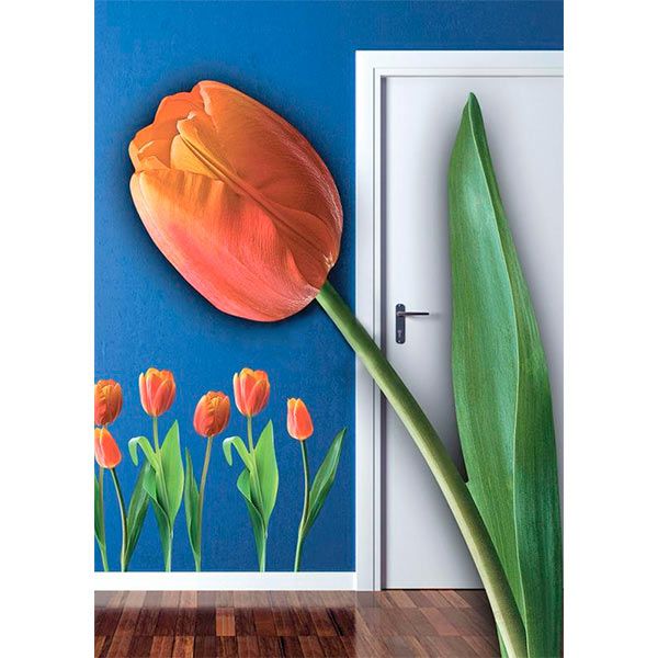 Декоративна наклейка Тюльпани 49x70 см