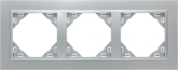 Рамка трехместная Efapel ANIMATO Logus универсальная металлик алюминиевый 90930 TAA