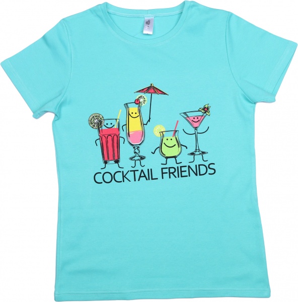 Піжама жіноча Trio Бонжур р. S чорно-м'ятний