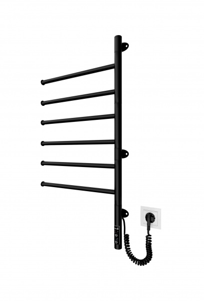 Рушникосушарка електрична Mario Рушникосушка Веєр-I 800х445/55 електр. TR чорний мат (2.3.0408.11.BM)