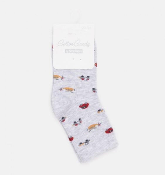 Носки детские для мальчиков Steven 138316 р. 23-25 светло-серый меланж 