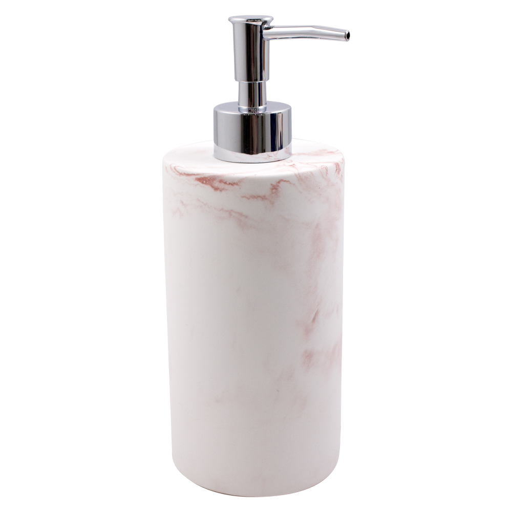 Дозатор для жидкого мыла Trento Brillo Rosa ECO бело-розовый 65215