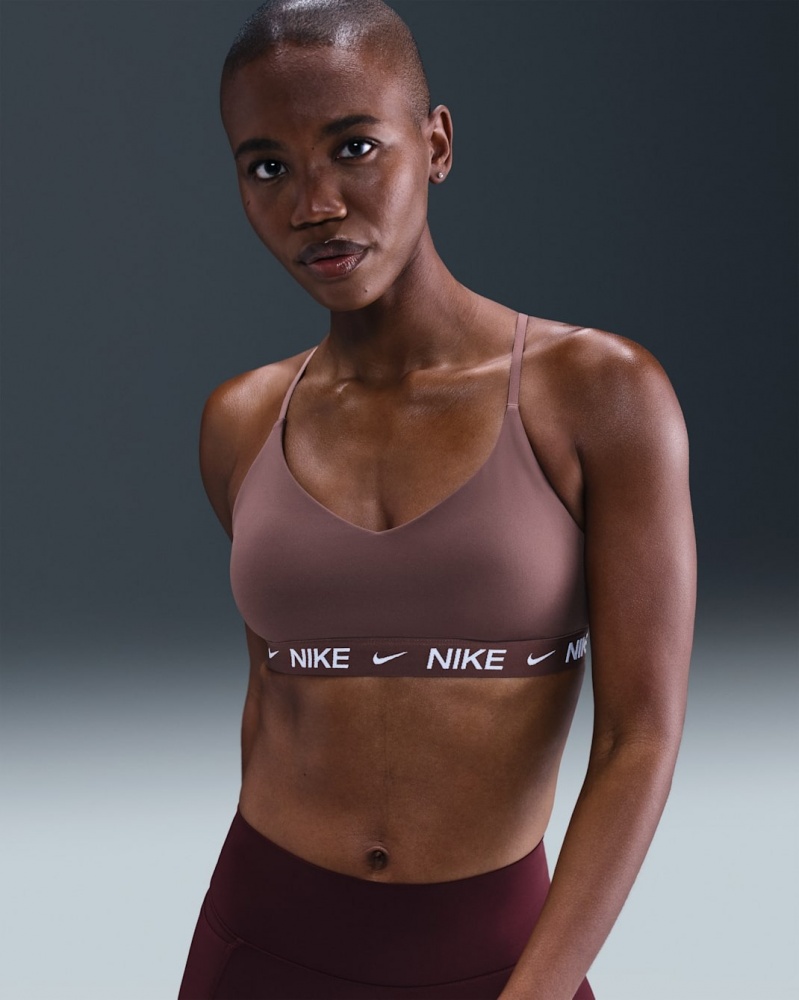 Бра Nike W NK DF INDY LGT SPT BRA FD1062-502 р.S коричневий