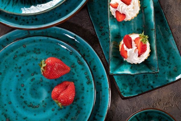 Тарелка 23 см Тіффані Бірюза Manna Ceramics