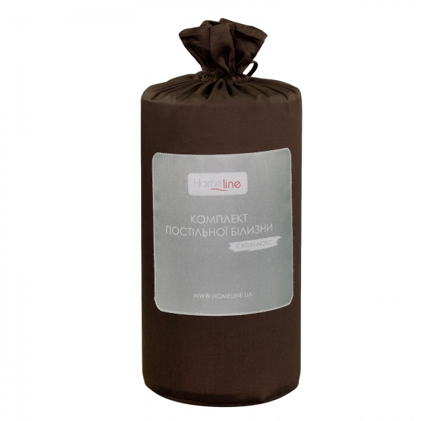 Комплект постельного белья Люкс семейный коричневый Home Line 