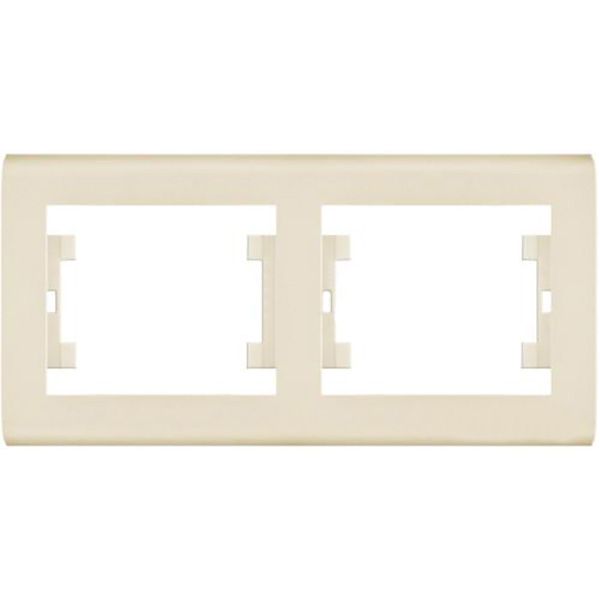 Рамка двухместная Makel Manolya горизонтальная слоновая кость 41010702
