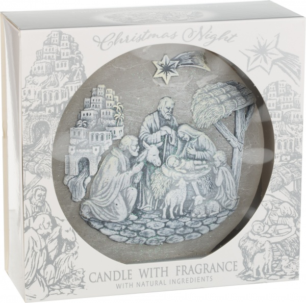 Свеча Рождественская ночь, диск 13 см Bartek Candles