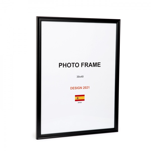 Рамка для фото 1 фото 30х40 см черный матовый 