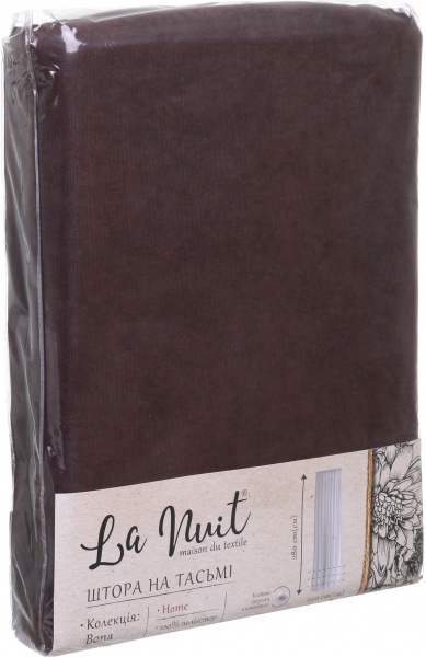 Штора BONA 200х280 шоколадний La Nuit