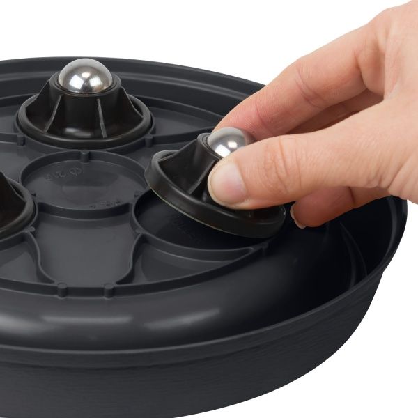 Поддон пластиковый Prosperplast Massive круглый (71375-433) антрацит 