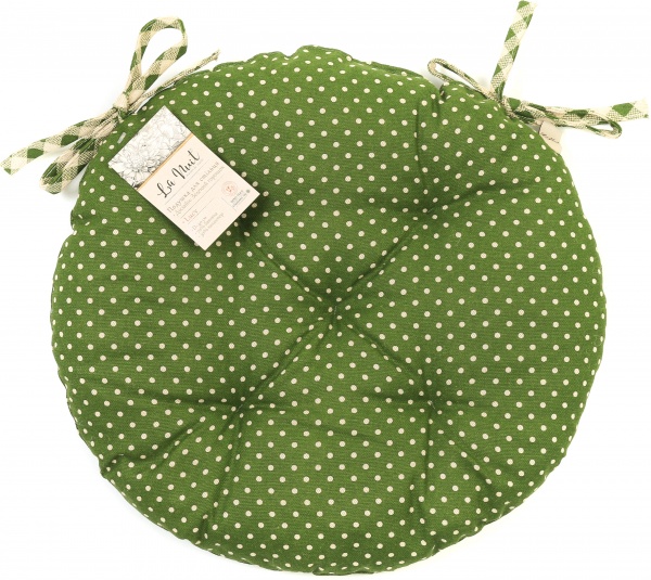 Подушка на стул Lucy Зеленый горошек D40 см La Nuit