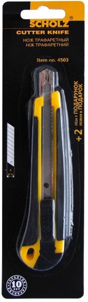 Ніж трафаретний SCHOLZ із 2 лезами 9 мм 4503 