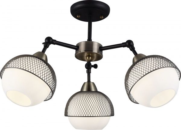 Люстра стельова Altalusse 3x40 Вт E27 венге/антична бронза INL-6147C-03 